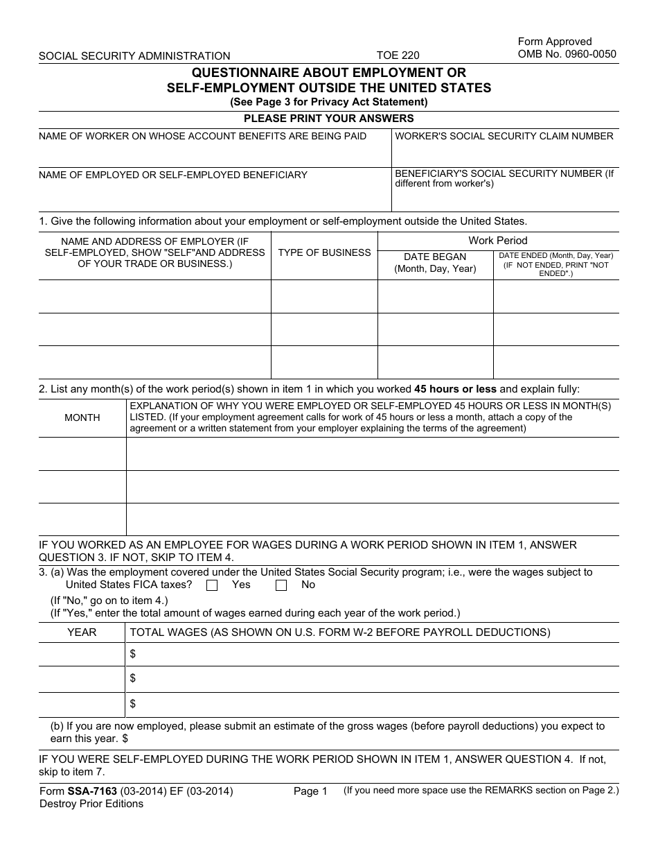 Ssa Fillable Form Printable Forms Free Online