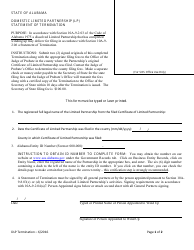 Alabama Domestic Limited Partnership Lp Statement Of Dissolution