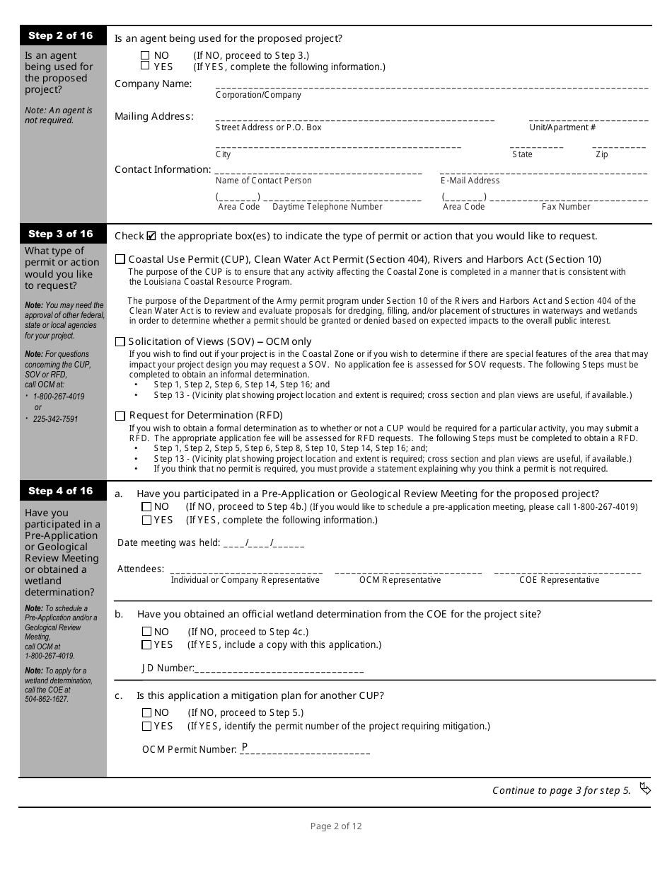 Louisiana Joint Permit Application For Work Within The Louisiana