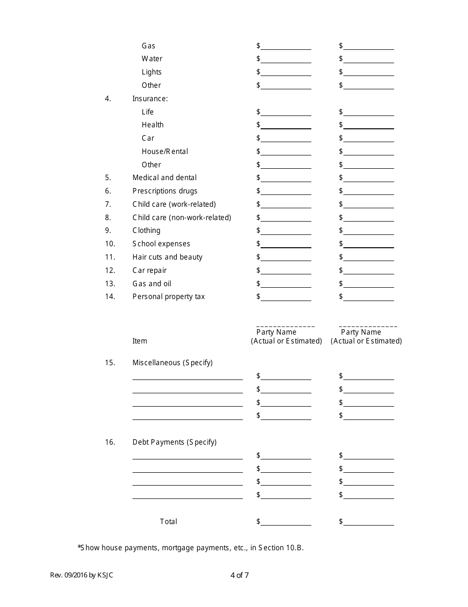 Kansas Domestic Relations Affidavit Form Fill Out Sign Online And