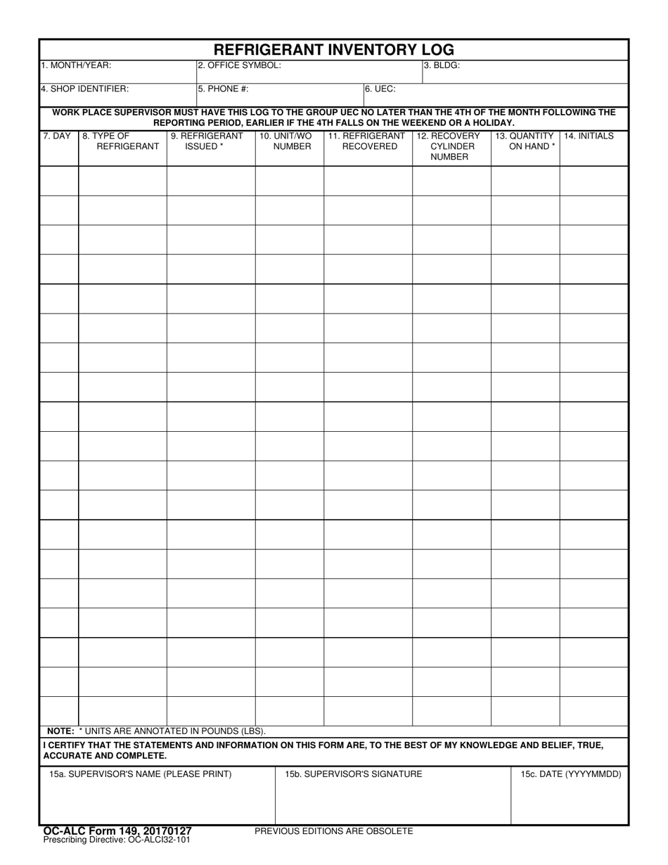 Refrigerant Compliance Form Fillable Printable Forms Free Online