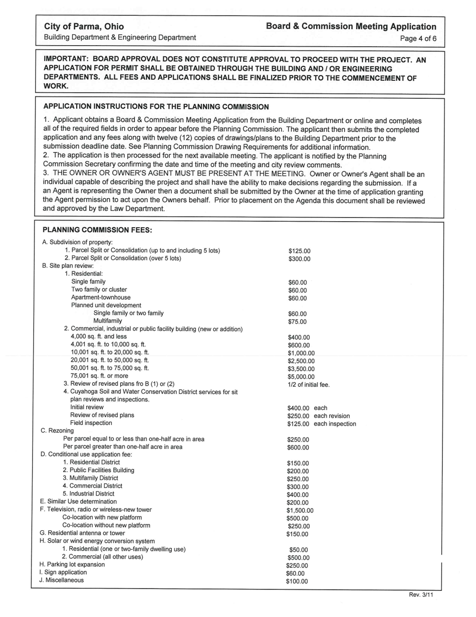 City Of Parma Ohio Board And Commission Meeting Application Fill Out