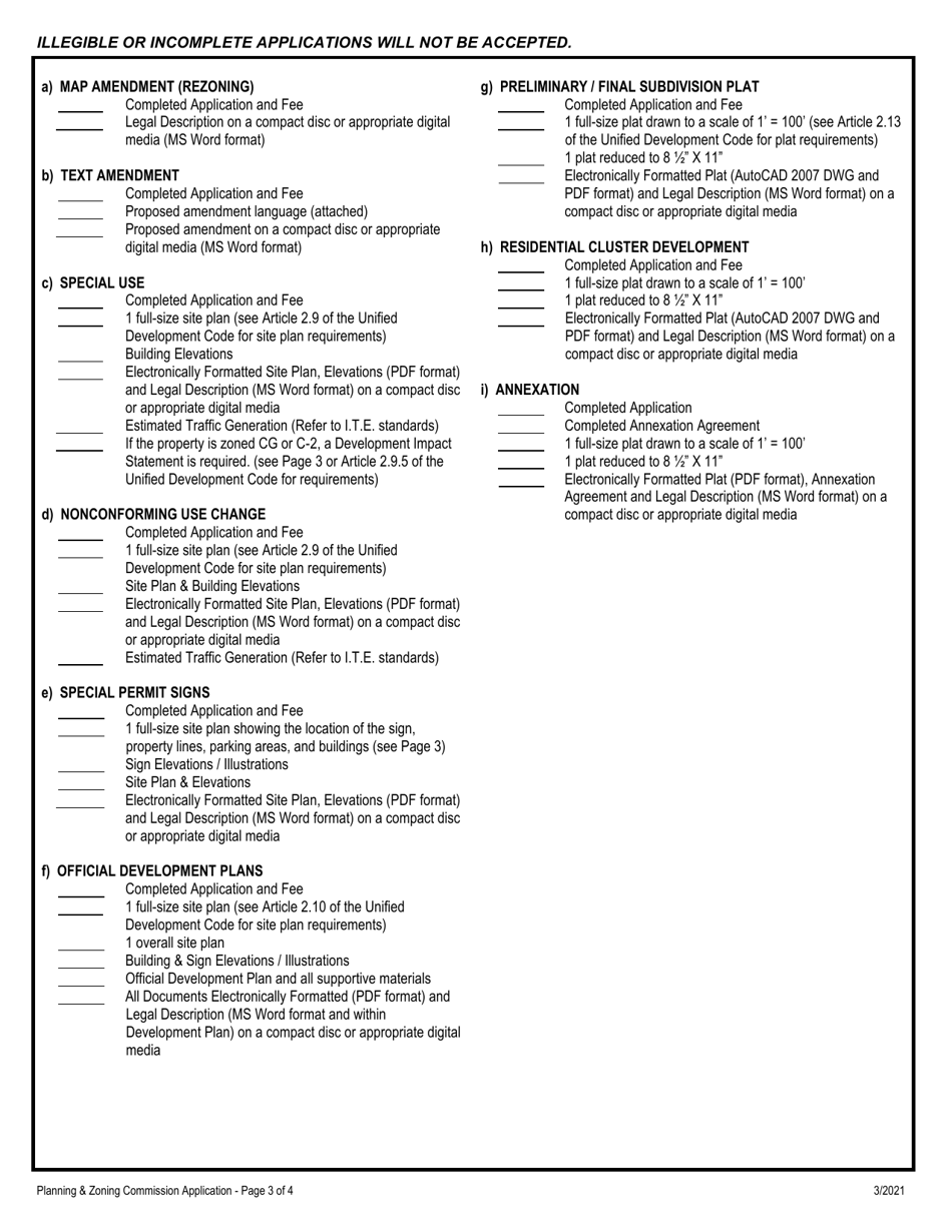 City Of Peoria Illinois Planning And Zoning Commission Application