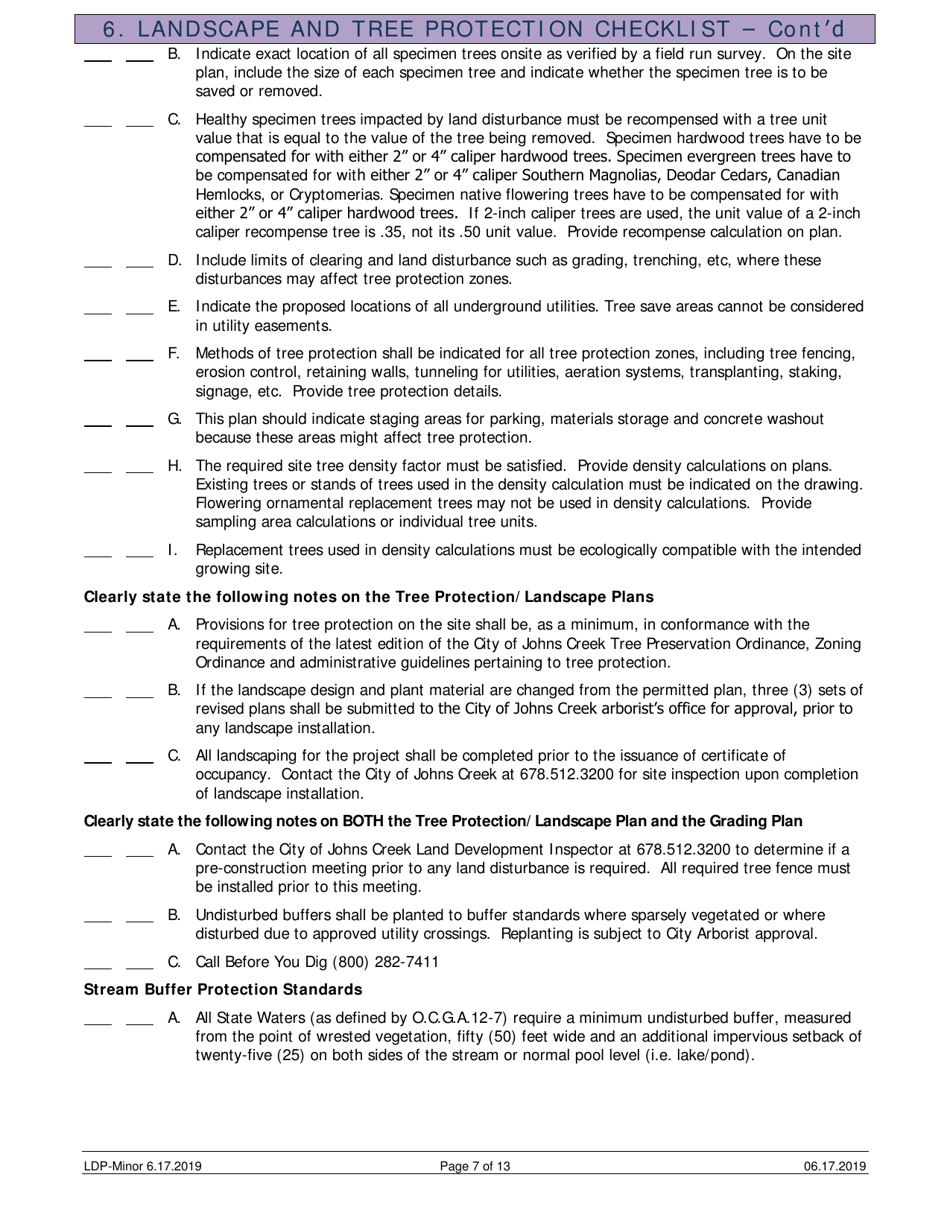 City Of Johns Creek Georgia United States Minor Land Disturbance