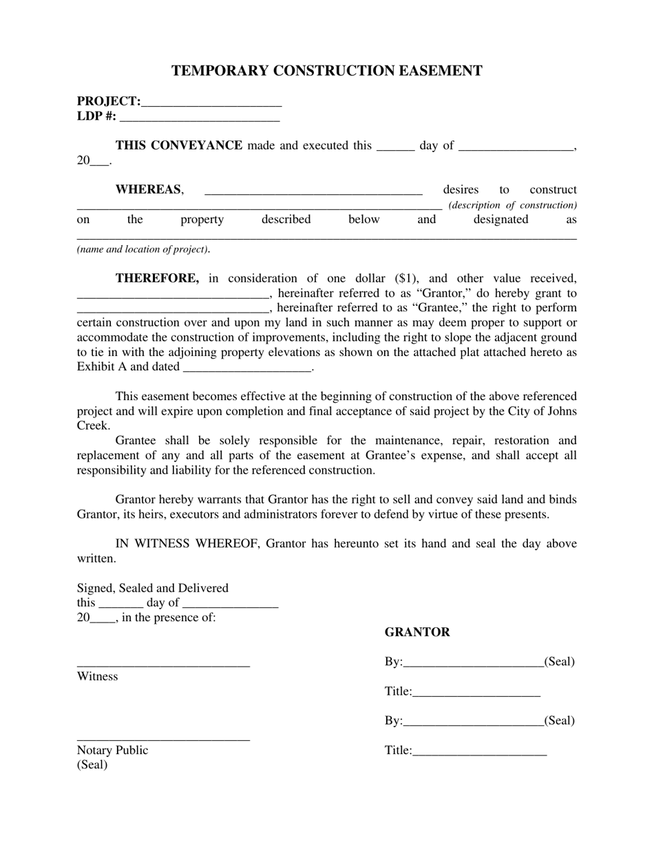 City Of Johns Creek Georgia United States Temporary Construction