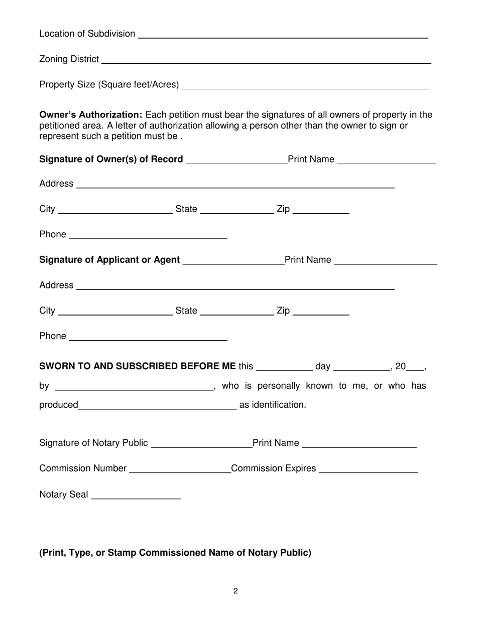 City Of Greenacres Florida Application For Plat Approval Fill Out