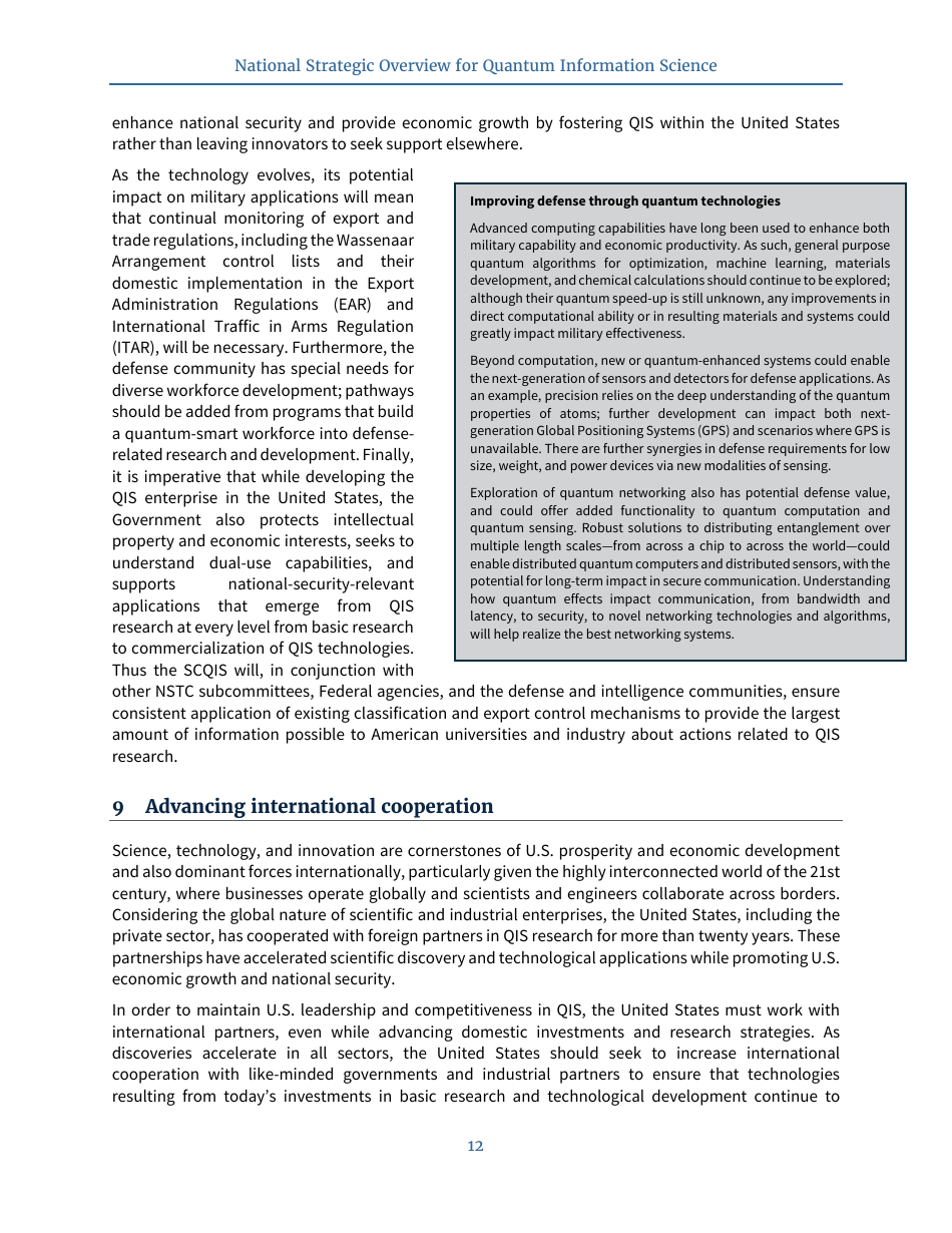 National Strategic Overview For Quantum Information Science Fill Out