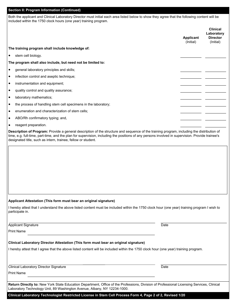 Clinical Laboratory Technologist Restricted License Form Fill Out