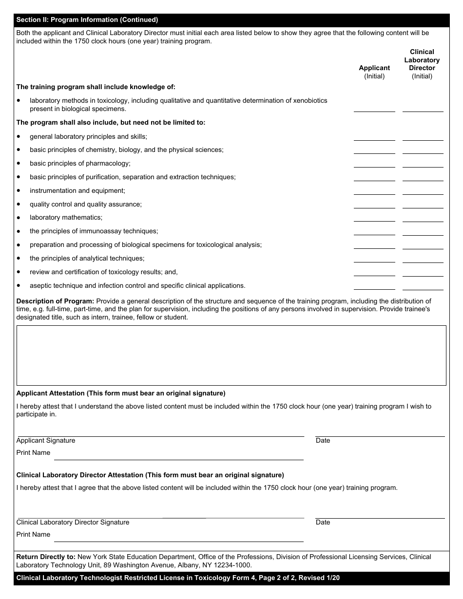 Clinical Laboratory Technologist Restricted License Form Fill Out