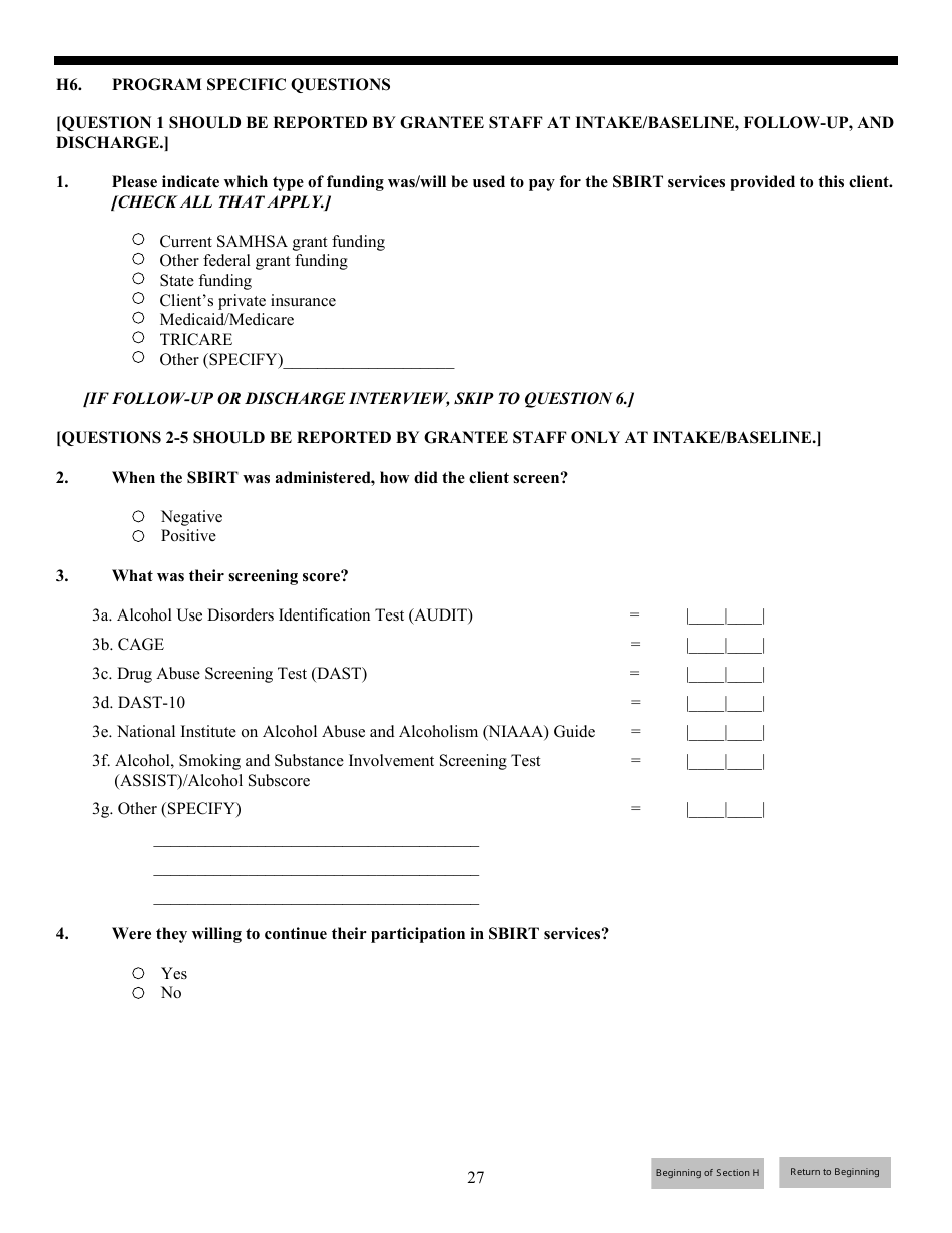 Government Performance And Results Act Gpra Client Outcome Measures