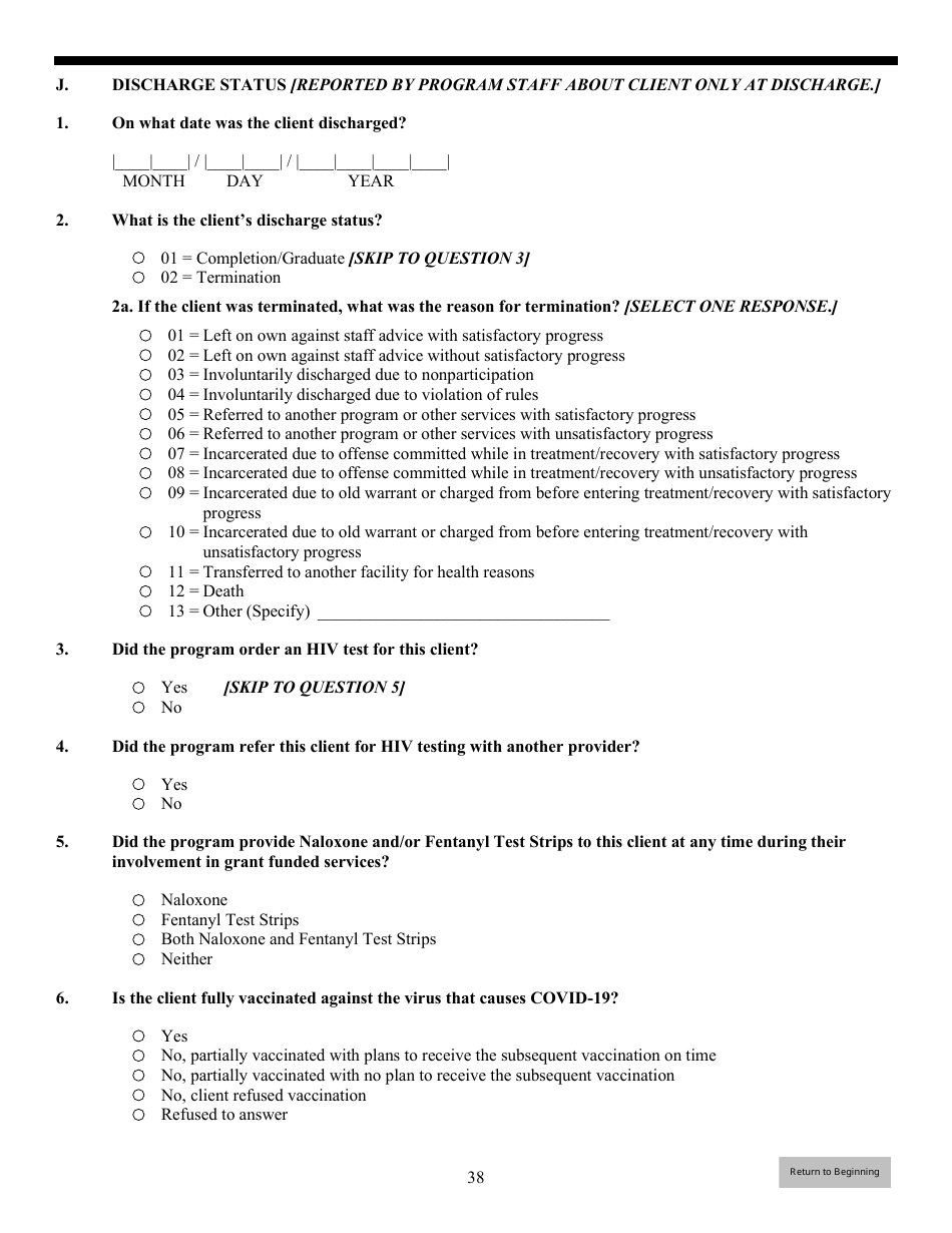 Government Performance And Results Act Gpra Client Outcome Measures