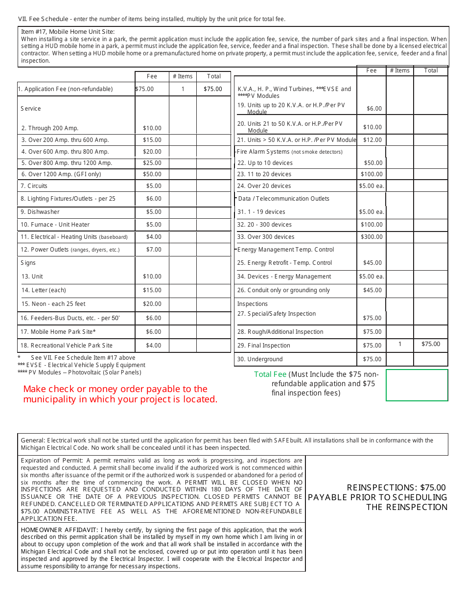 City Of Albion Michigan Safebuilt Electrical Permit Application Fill