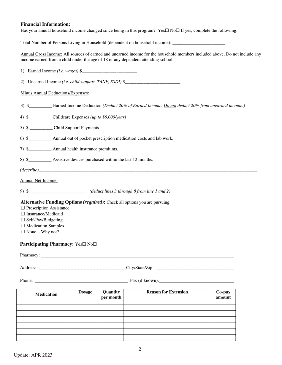 South Dakota Update Extension Request Form South Dakota Indigent