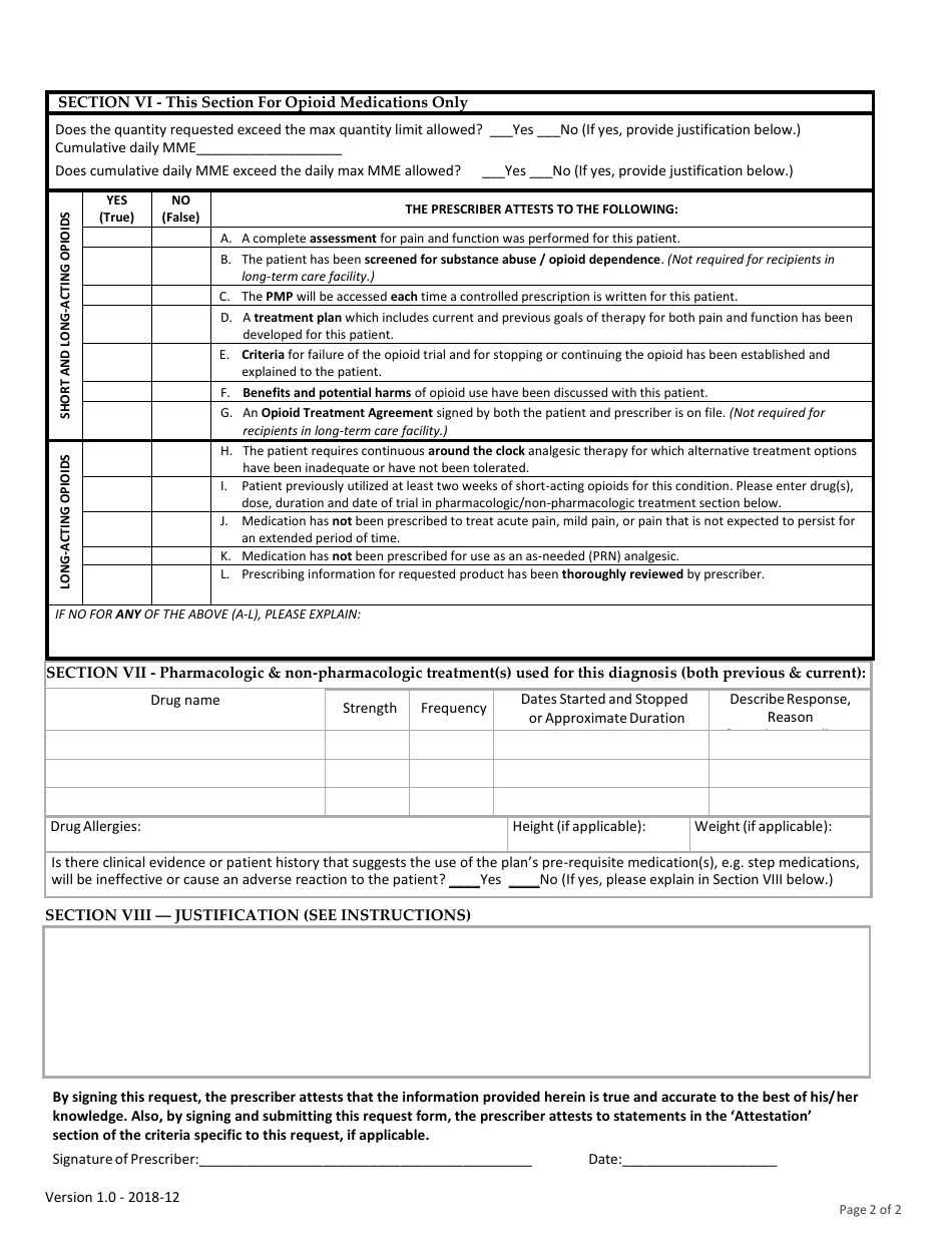 Louisiana Louisiana Uniform Prescription Drug Prior Authorization Form