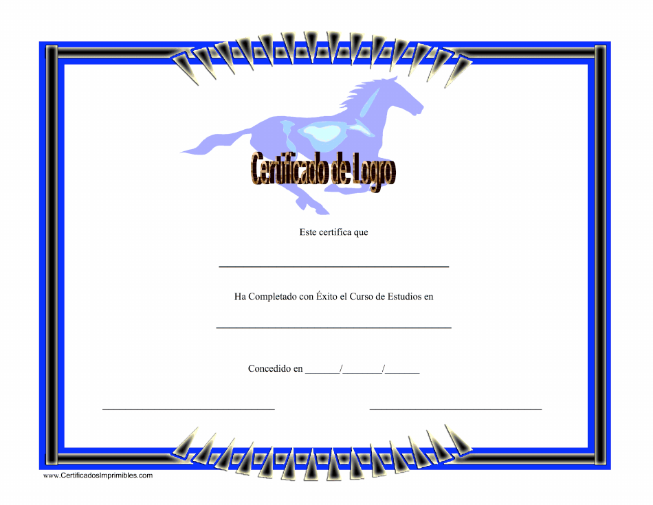 Certificado De Logro En Equestrianismo Para Imprimir Los Certificados ...