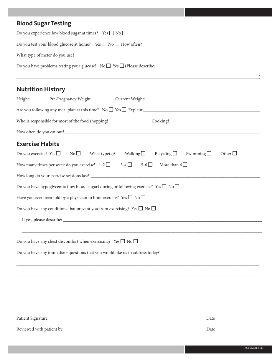 Pregnancy Nutrition Assessment Form Lifehelp Nutrition And Diabetes Center Fill Out Sign