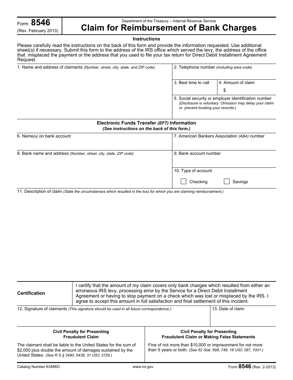 IRS Form 8546 - Fill Out, Sign Online and Download Fillable PDF ...