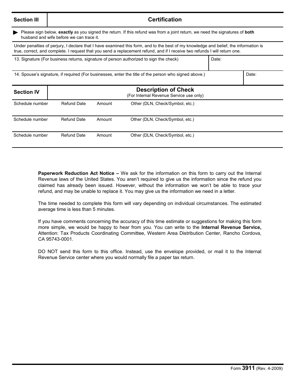 Irs Form 3911 Fill Out Sign Online And Download Fillable Pdf Templateroller 7118