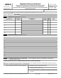 Document preview: IRS Form 8275-R Regulation Disclosure Statement