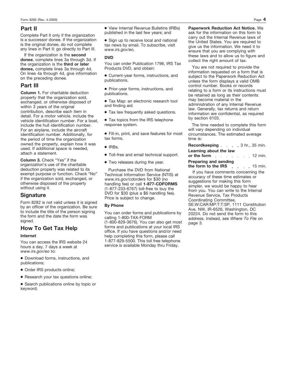 Irs Form 8282 Fill Out Sign Online And Download Fillable Pdf Irs Form 8282 Fill Out Sign Online And Download Fillable Pdf