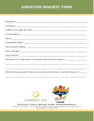 Document preview: Donation Request Form - Ladyluck