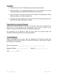 Donation Request Form - Town of Atoka, Tennessee, Page 2