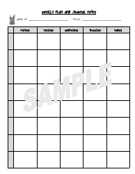 Sample Weekly Homeschool Planner, Page 10