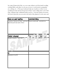 Sample Weekly Homeschool Planner, Page 6