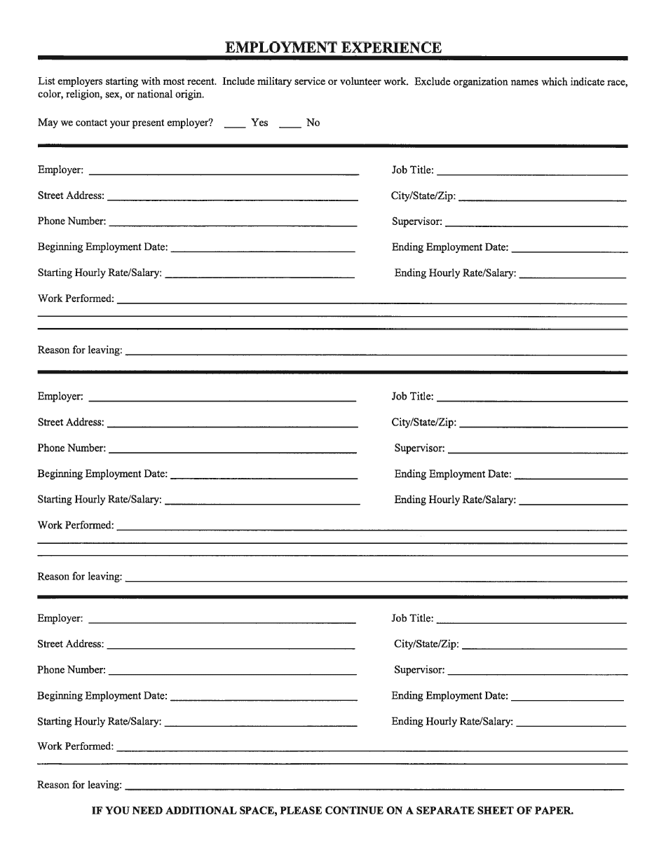 Employment Application Form - City of Athens, Texas, Page 4