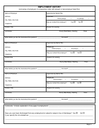 Employment Application Form - City of Palestine, Texas, Page 5