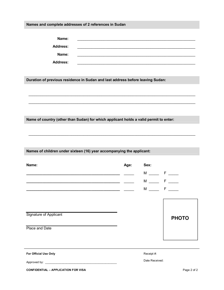 Washington D C Sudan Visa Application Form Embassy Of Sudan Fill Out Sign Online And