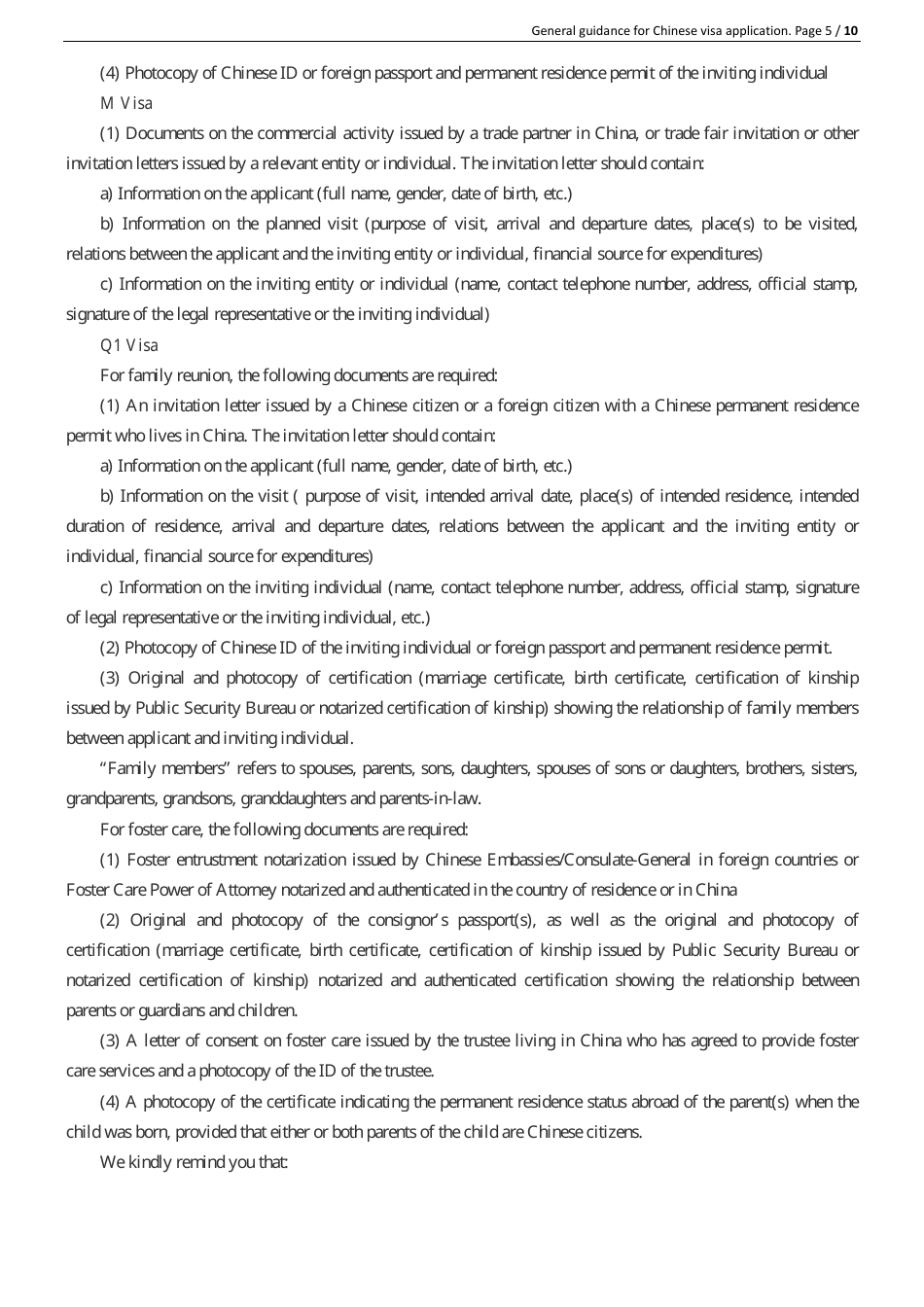 Form V2013 Chinese Visa Application Form - Embassy of the Peoples Republic of China - Wellington, New Zealand, Page 5