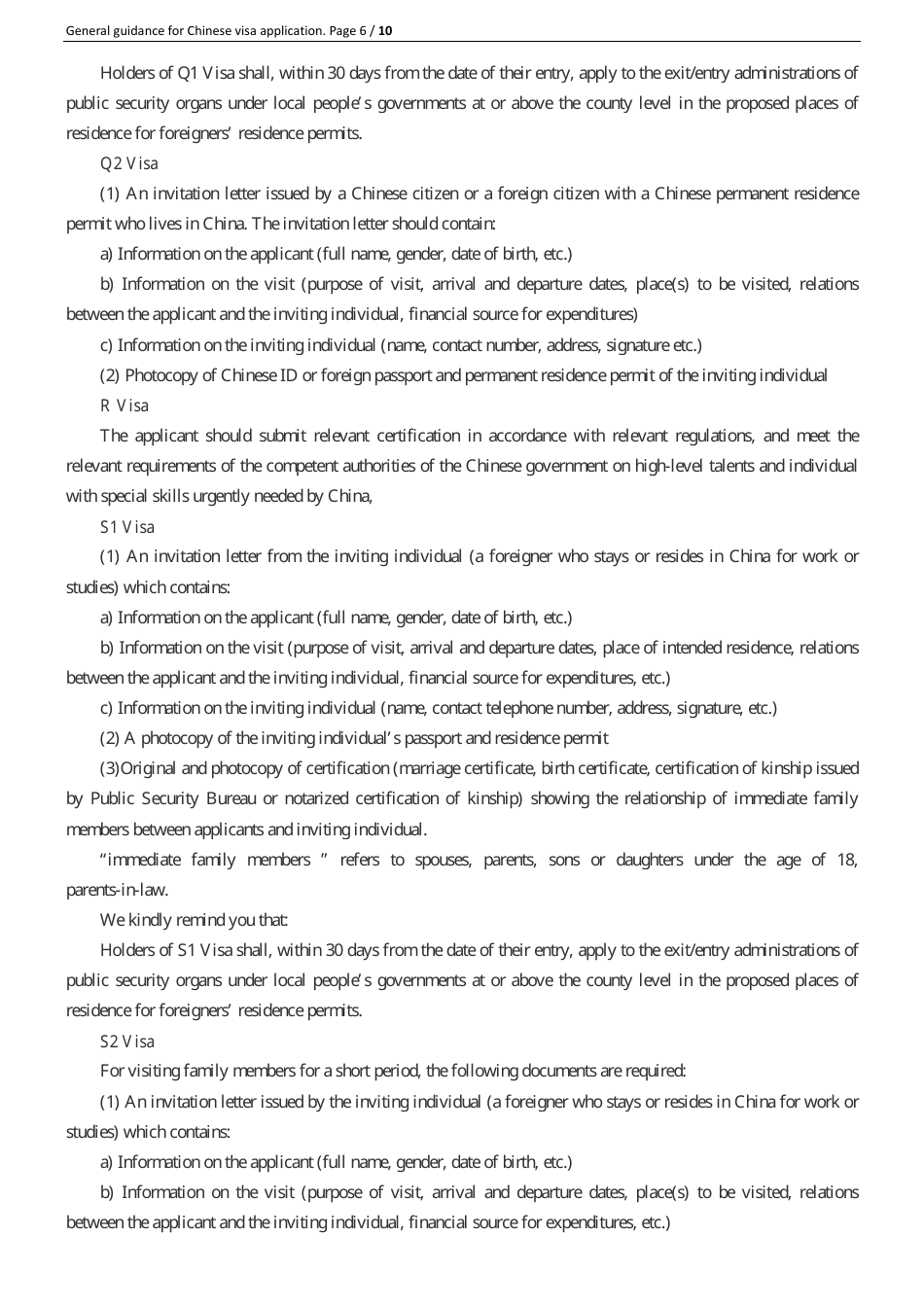 Form V2013 Chinese Visa Application Form - Embassy of the Peoples Republic of China - Wellington, New Zealand, Page 6
