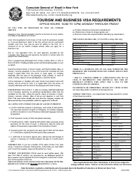 Form 1 Brazilian Visa Application Form - Consulate General of Brazil - New York City, Page 3