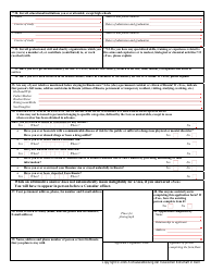&quot;Russian Visa Application Form - Consular Section of the Russian Embassy in Bern&quot; - Bern, Canton of Bern, Switzerland, Page 2