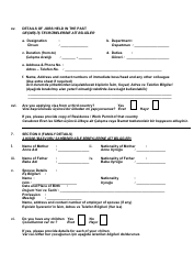 Pakistani Visa Application Form - Pakistan (English/Turkish), Page 4