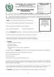 &quot;Pakistan Visa Application Form - Embassy of Pakistan&quot; - Vienna, Austria