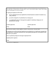 Application Form to Change a Civil Partnership Into a Marriage - United Kingdom, Page 2