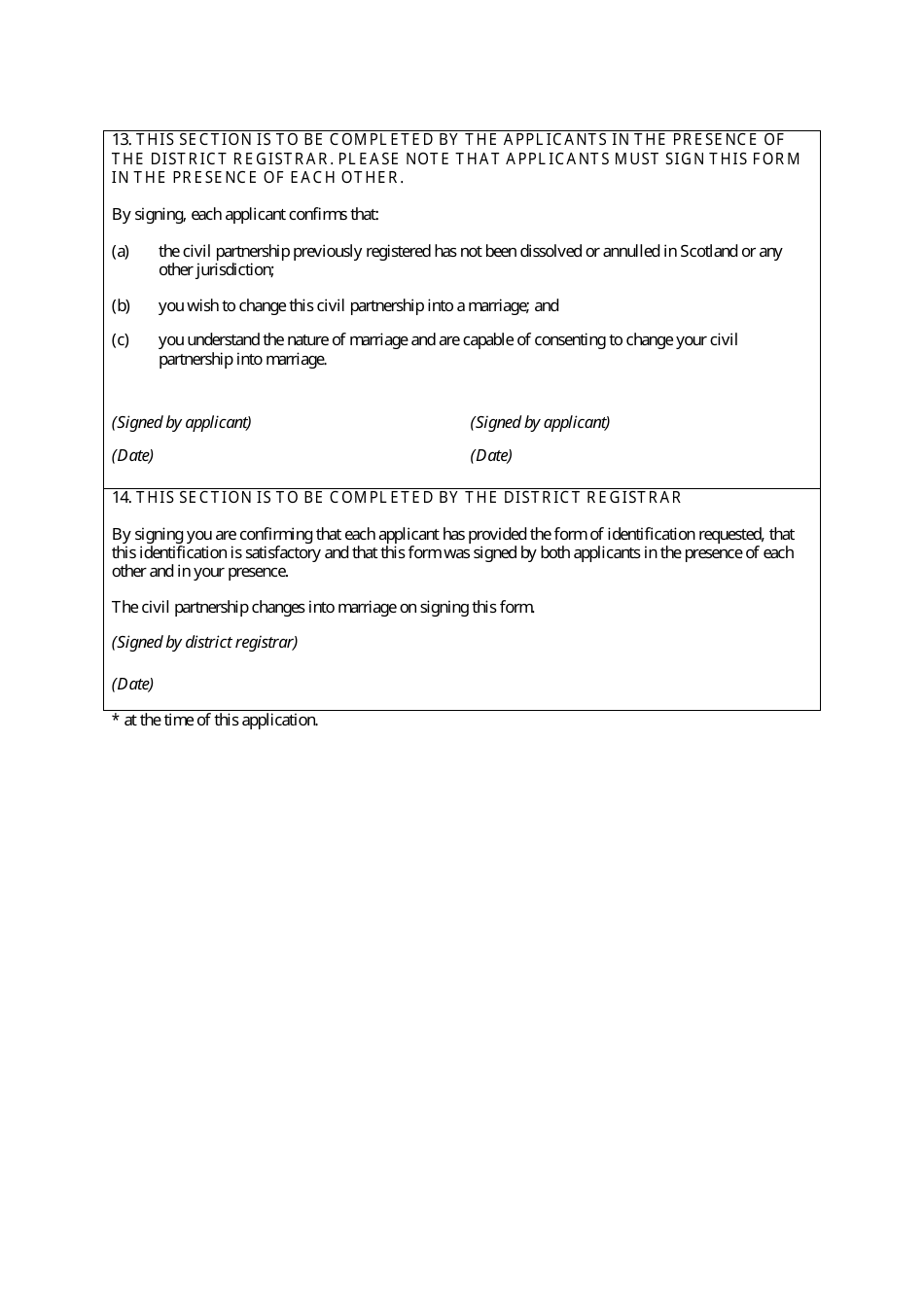 Application Form to Change a Civil Partnership Into a Marriage - United Kingdom, Page 2