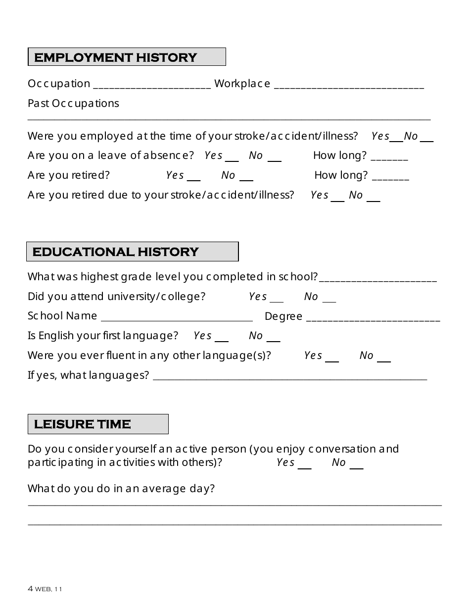 General Application Form - Dahousie University - Canada, Page 4