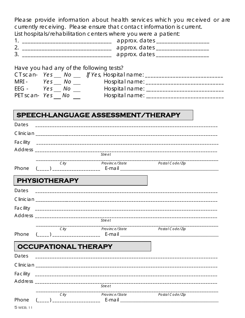 General Application Form - Dahousie University - Canada, Page 5