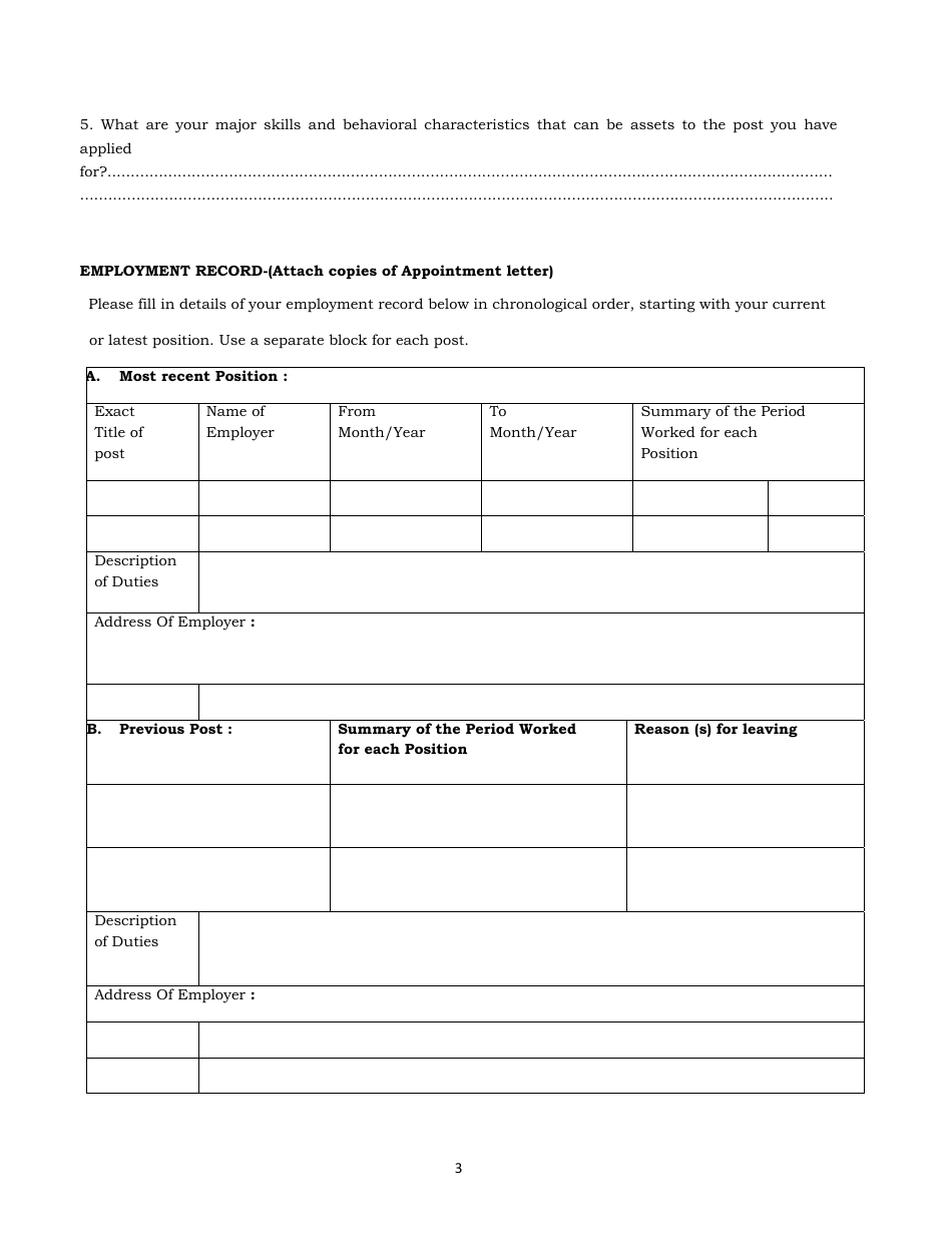 Uganda Bureau of Statistics Job Application Form - Uganda, Page 3