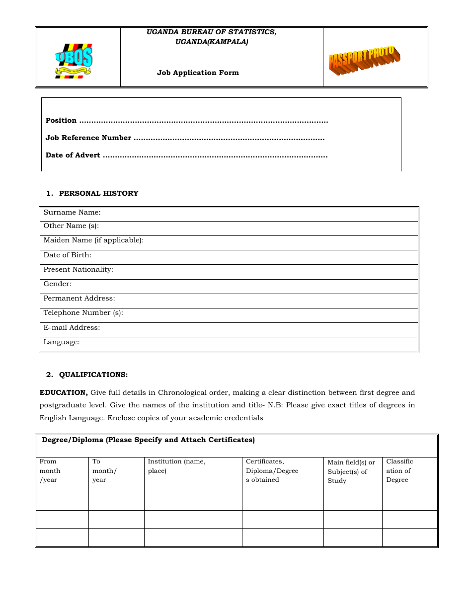 sample application letter for a job in uganda