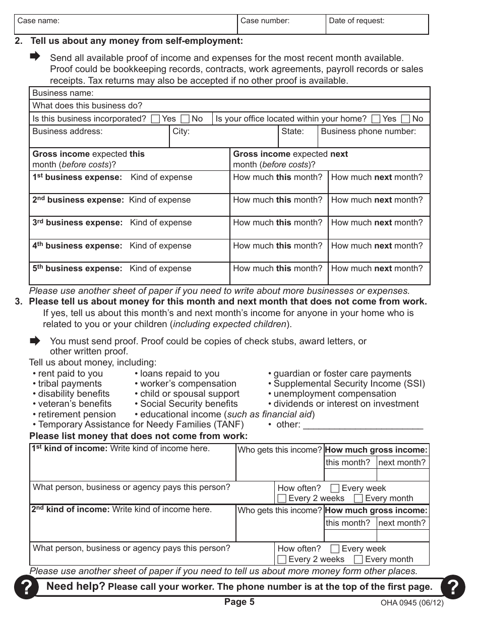 Medical Benefits Renewal Form - Oregon, Page 5