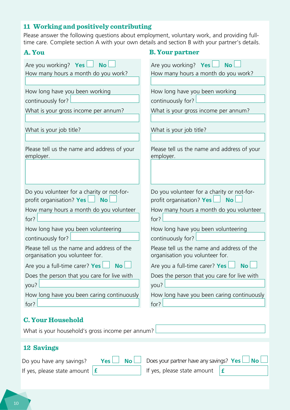 Housing Application Form - City of Brighton and Hove, West Sussex, United Kingdom, Page 10