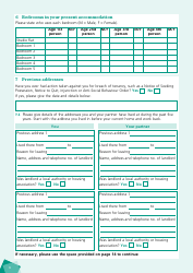 Housing Application Form - City of Brighton and Hove, West Sussex, United Kingdom, Page 8
