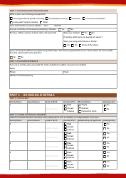 &quot;Application Form for Transitional Housing&quot; - Western Australia, Australia, Page 2