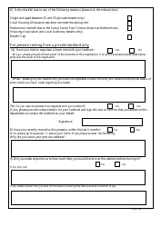 Discretionary Housing Payment Application Form - Carmarthenshire, United Kingdom, Page 2