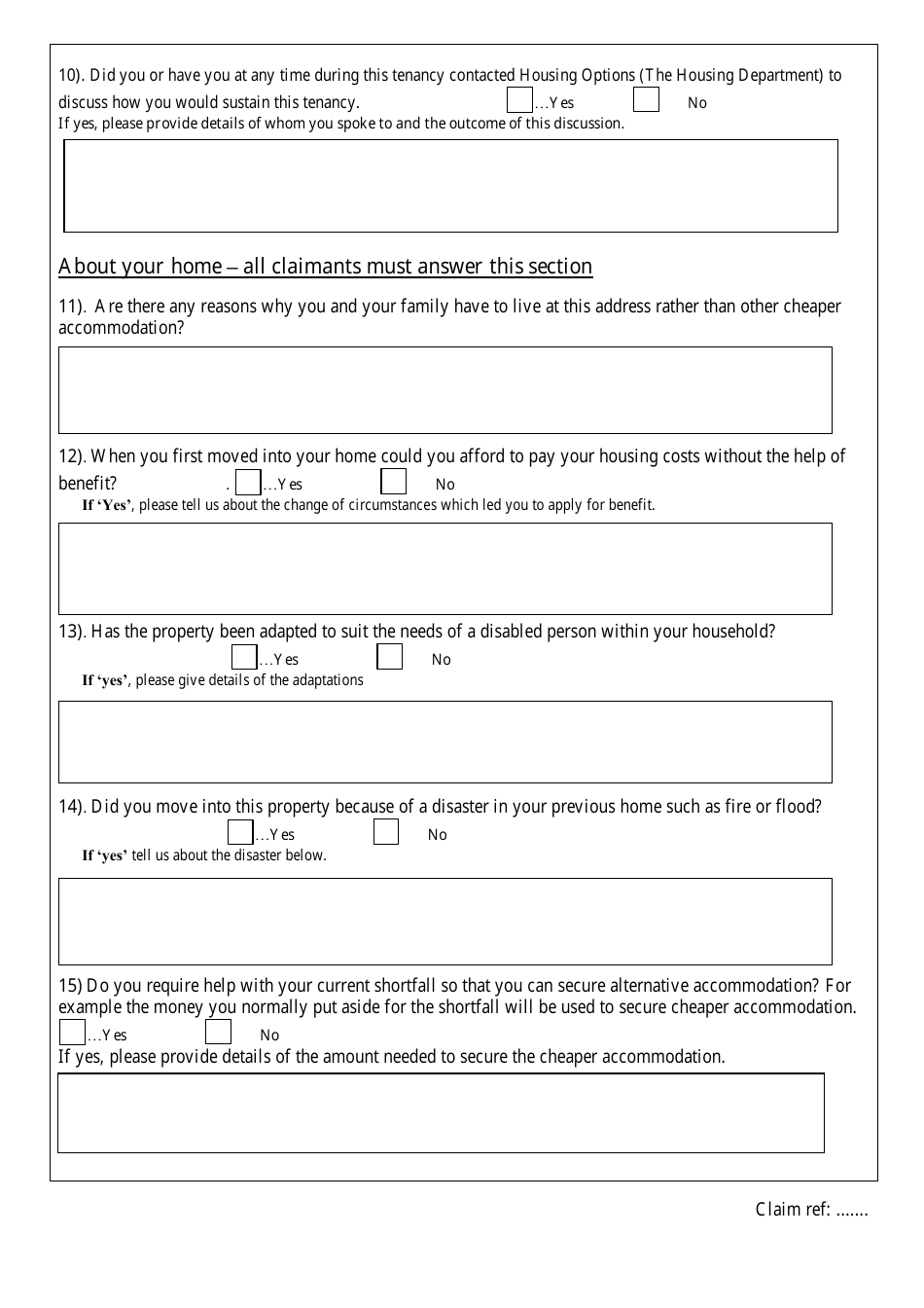 Discretionary Housing Payment Application Form - Carmarthenshire, United Kingdom, Page 3