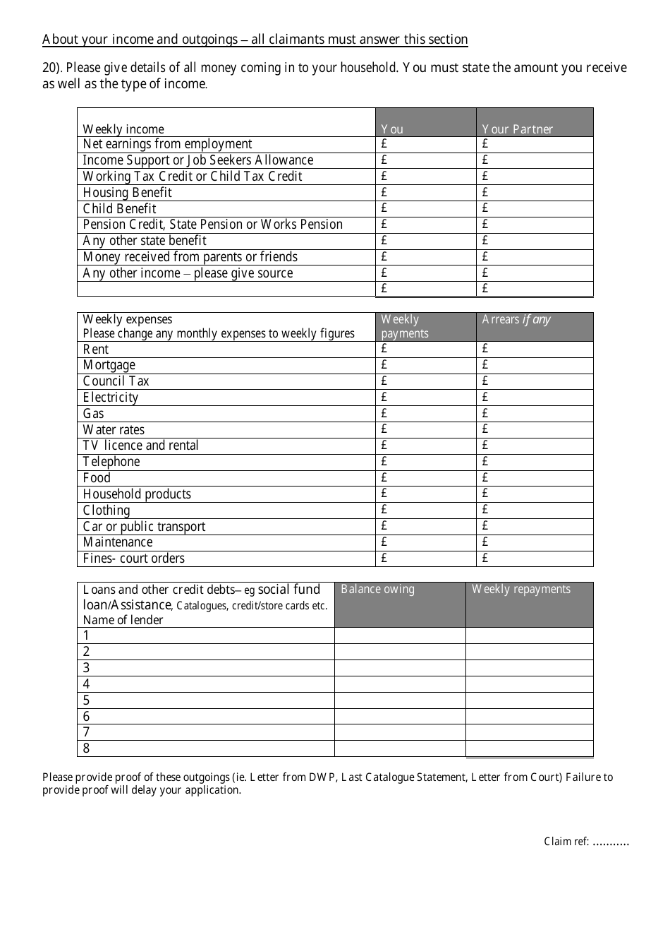 Discretionary Housing Payment Application Form - Carmarthenshire, United Kingdom, Page 5